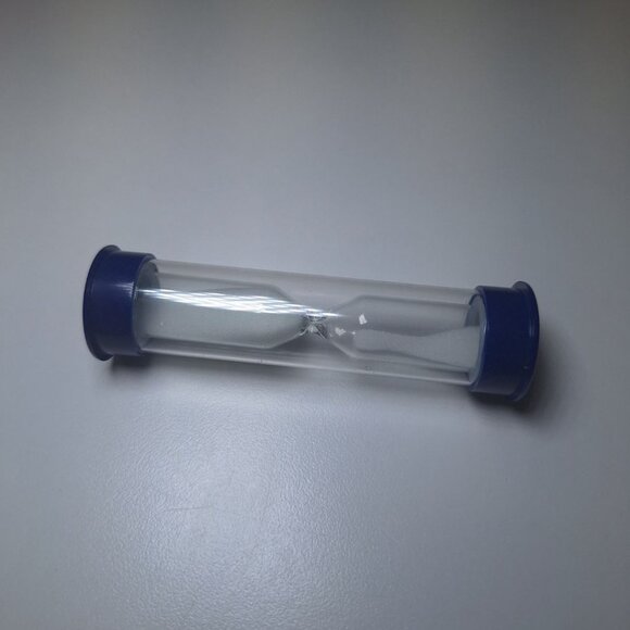 Sand Timer Minute Hourglass Plastic Vintage Game Replacement Piece Blue White - Picture 3 of 6